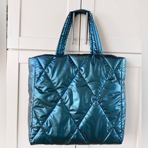 Victoria’s Secret Metallic Puffer Tote Bag